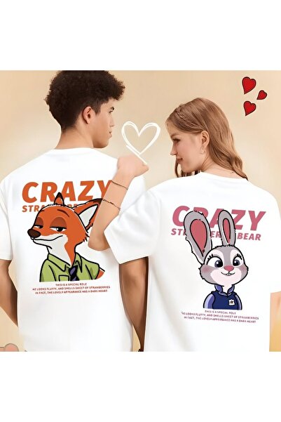 Vordevia Combinație de tricouri supradimensionate cu imprimeu nebunesc, pache...