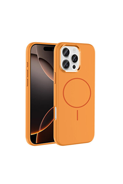 zore iPhone 16 Pro Max Kılıf M-Safe Şarj Özellikli Metal Kamera Çerçeveli Edi...