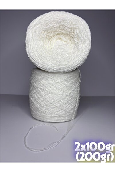 Ana&Kuzusu İplik Beyaz (5 kat sarım) organik italyan merserize örgü ip 200gr