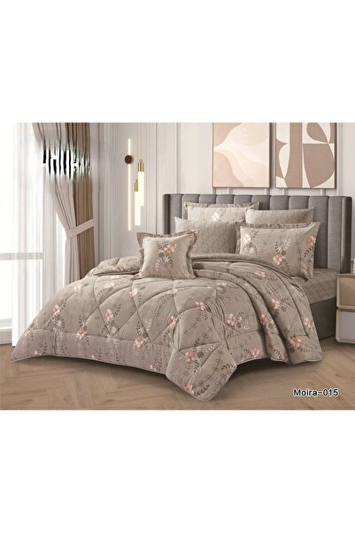 HOURS طقم مفرش نفرين صيفي بتصميم مشجر 7 قطع مقاس اللحاف 260*240 سم