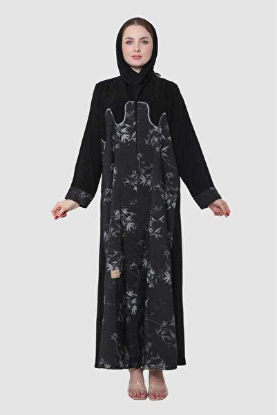 mothhela Stylish wrap abaya in black