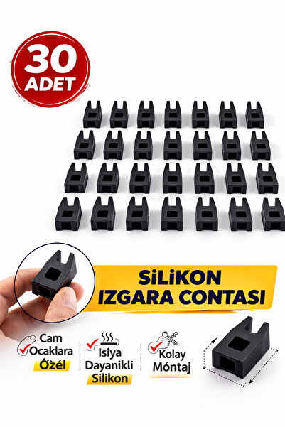 SERHAT DENİZ Luxell Cam Ocak Izgara Contası 30 Adet Ankastre Uyumlu