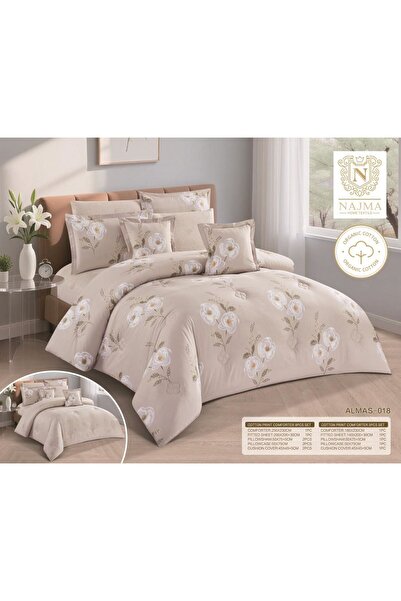 NAJMA Diamond Summer Bedspread Set, Single and a Half Size, 5 Pieces, 100% Co...