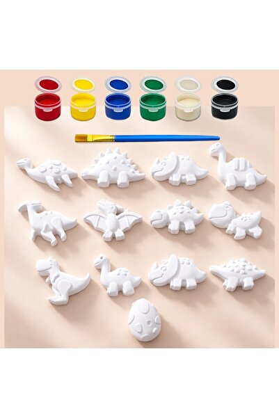 by burcu doğan Sevimli Dinozorlar Taş Boyama Figür Çocuk Gelişimi Etkinlik Ta...