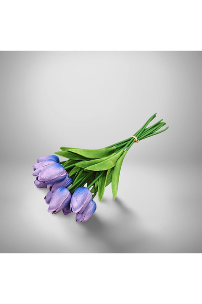 NET MARKET 10'lu Lüks Islak Lale Buketi - Gerçekçi Dokulu Yapay Çiçek