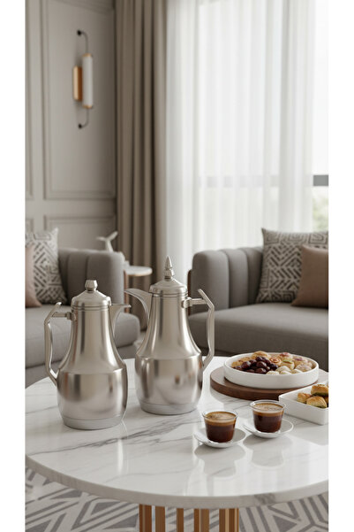 Generic 1-liter tea or coffee thermos set