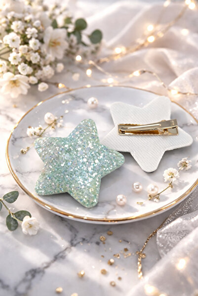 D&D Storee Simli Parlak Yıldız Mandal Toka 2 Li