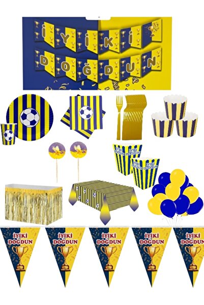 CAVAŞ sun hat SARI LACİVERT fustă de masă ful+full pentru 24 de persoane pent...
