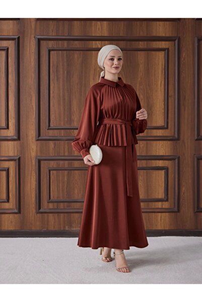 ARWEN&ROSE Kemerli Piliseli Tesettür Takım