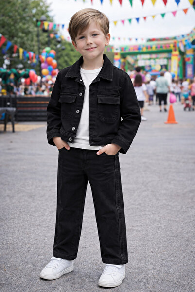 Yalçınoğlu Kids Set de blugi pentru băieți, 3 piese – Combinație de jachetă d...