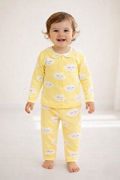 Yumak Bebek Ürünleri Minik Bulutlar 2’li Unisex Bebek Pijama Takımı – Pamuklu...