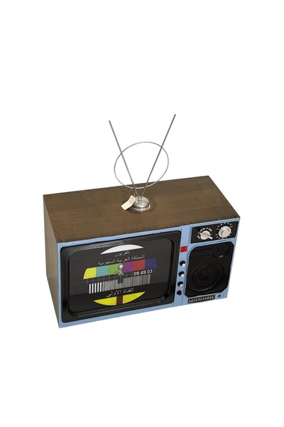 Generic Vintage television with party favor bags