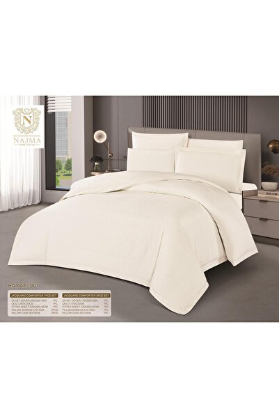 NAJMA Summer double bed sheet set with zipper, microfiber material, 7 pieces....