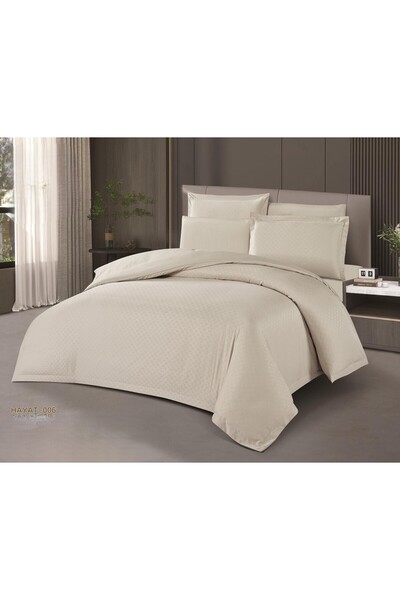 NAJMA Hotel-style bed sheet set, jacquard exterior, microfiber interior, with...