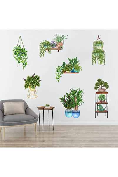 Greathings Autocolant adeziv cu design floral în ghiveci MC-480D