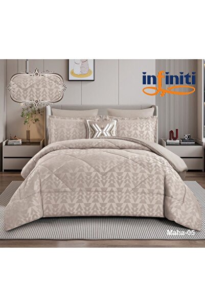 infiniti Al Maha Summer Bedspread Set with a New Geometric Design, Double Siz...