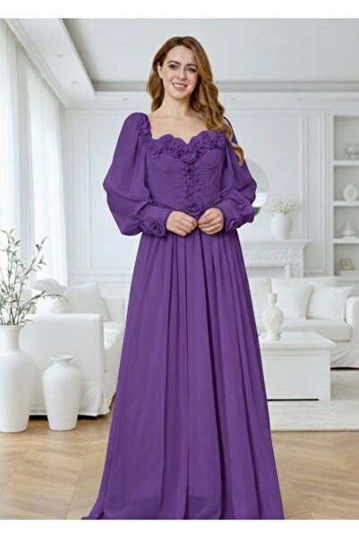 alqarat The "Evelyn" Floral Corset Gown