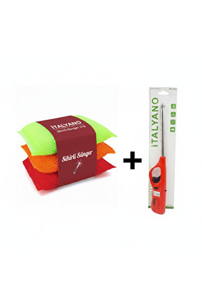 İtalyano Magic Sponge 3-Pack + Kitchen Lighter Set