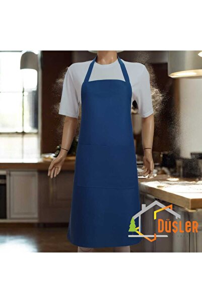 DÜŞLER EV TEKSTİLİ Mavi Cepli Büyük Beden Ayarlanabilir Su ve Leke İtici Özel...