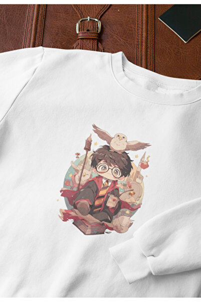 MAGORS Boyy Printed Cotton Long Sleeve Crew Neck Retro Oversize Sweatshirt fo...