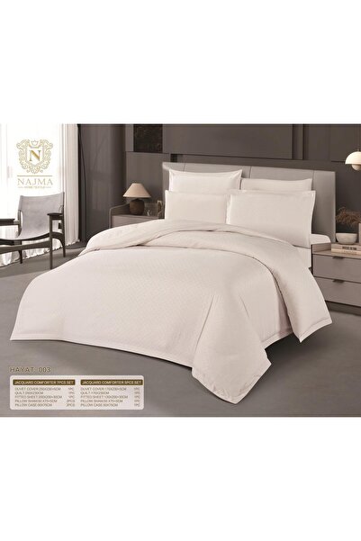NAJMA Summer double bed sheet set with zipper, microfiber material, 7 pieces....