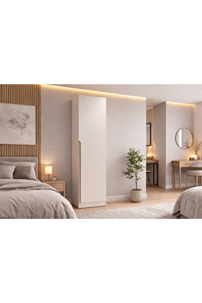 eos mobilya Modern 5 Raflı Çok Amaçlı Dolap 50 cm Genişlik – Antrasit / Vizon...