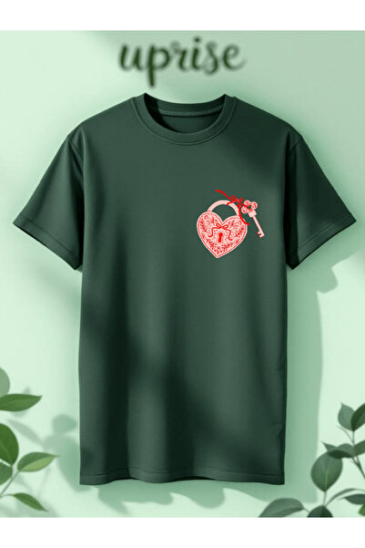 Vordevia Heart Key Printed Cotton Oversize T-Shirt