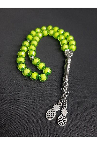 MRYart Neon Yellow White Color 33-Piece Prayer Beads Eye-Catching