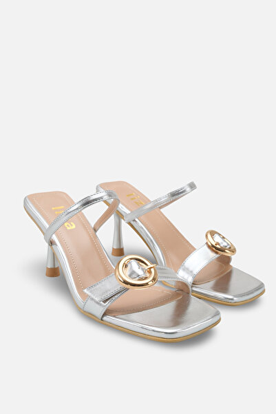 Liza Shoes Amande Women's Front Buckle Heeled Slippers A012 - K665