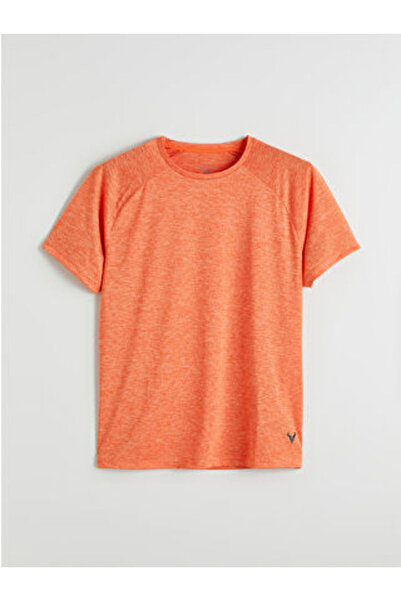 LC Waikiki Orange Crew Neck Men's Sports T-Shirt