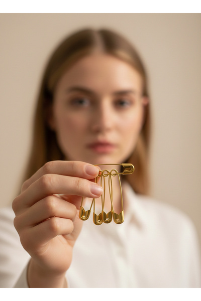 Shopping Faster 5 Adet - Gold Çengelli İğne (2 cm)