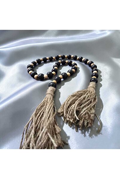 diclecollection Decorative Wooden Black and White Bead Prayer Beads/Wall Orna...