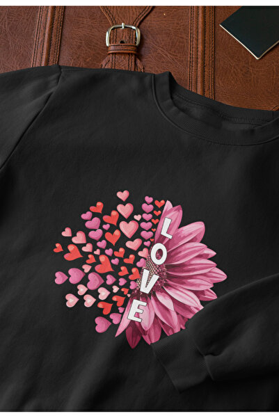 MAGORS Flowwer Printed Cotton Long Sleeved Crewneck Retro Oversized Sweatshir...