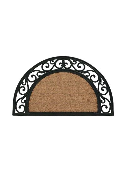 HONEYBEE Eco-Friendly Corel Rubber Decorative Border Door Mat Black and Beige...
