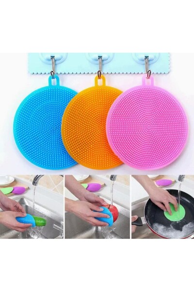 Greathings Perie de spălat vase din silicon, care nu se consumă (2 bucăți)