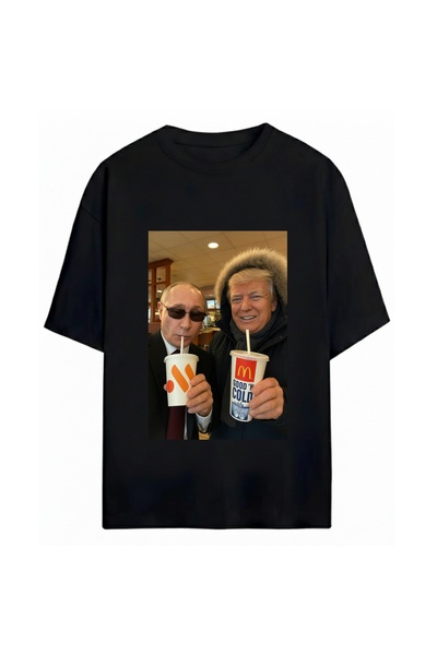 SVART WEAR Αστείο πολιτικό μπλουζάκι με στάμπα, unisex, oversized, 100% βαμβα...