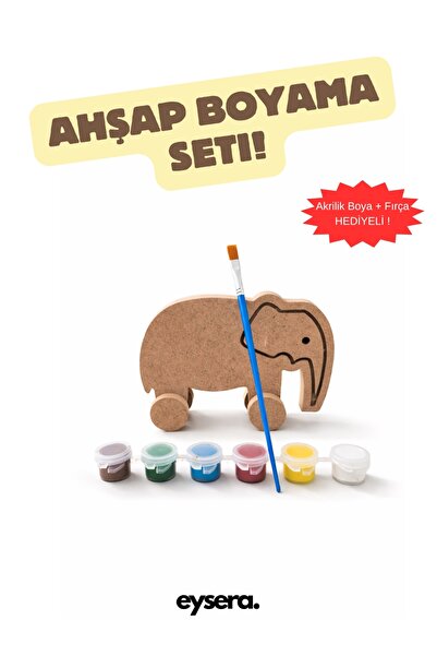 eysera Ahşap Boyama Seti – Çocuk Aktivite & Hobi Oyuncak, Montessori Eğitici Set
