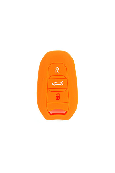 AUTOTOB Husa cheie silicon Peugeot Citroen Opel, portocaliu