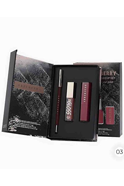 ROSE BERRYY طقم الشفاه الملكي03: Liner, Lipstick, and Lip Gloss ب3 لمسات تحوّ...