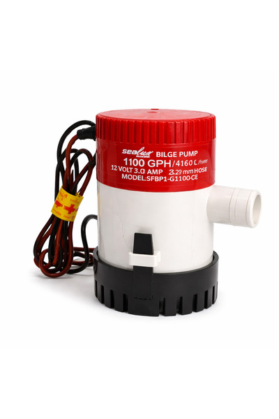 Sealux 1100 GPH 12V Sintine Pompası 4160 Litre Saat 29mm Çıkış Tekne Yat