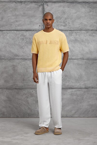 NOMARC Yellow Colorful Knitwear Tshirt