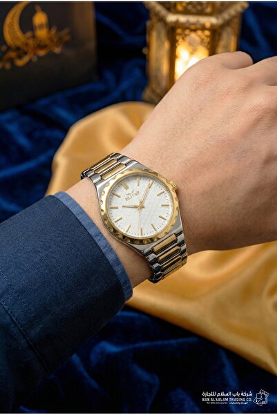 Elitar A luxurious classic men's wristwatch in two colors, silver and gold, w...