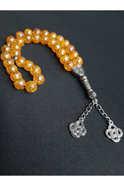 MRYart Bright Orange Color 33-Piece Prayer Beads Eye-Catching Stylish