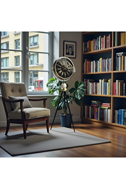 Sleep Nova Imperial Gold Tripod Ayaklı Büyük Boy Dekoratif Zemin Saati