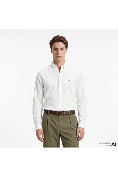 Tommy Hilfiger MW0MW41690 Knit Pique Featherweight Erkek Gömlek