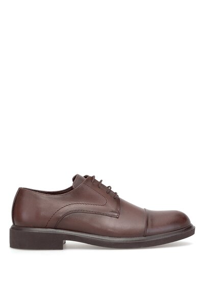 Ayakkabı Fuarı Elit 26Yslgv04C Men's Genuine Leather Classic Shoes Brown