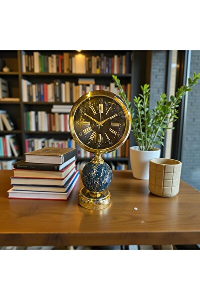Sleep Nova Imperial Globe Gold Dekoratif Masa Saati – Mermer Desenli Lüks Ofi...