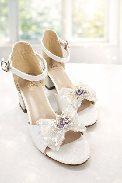 Minican Girls' Glitter Evening Dress Shoes