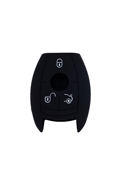 AUTOTOB Husa cheie 3 butoane Mercedes, negru