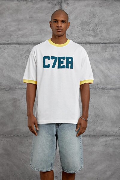 NOMARC Yellow Yaka C7Er Printed Oversize Tshirt